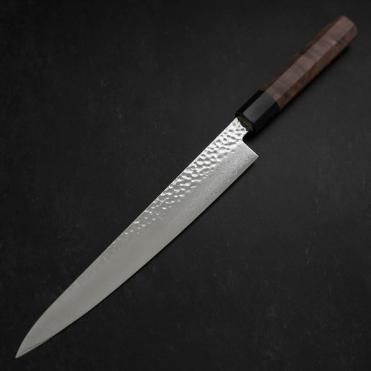 Sujihiki VG-10 Tsuchime Damascus Walnut Handle 240mm