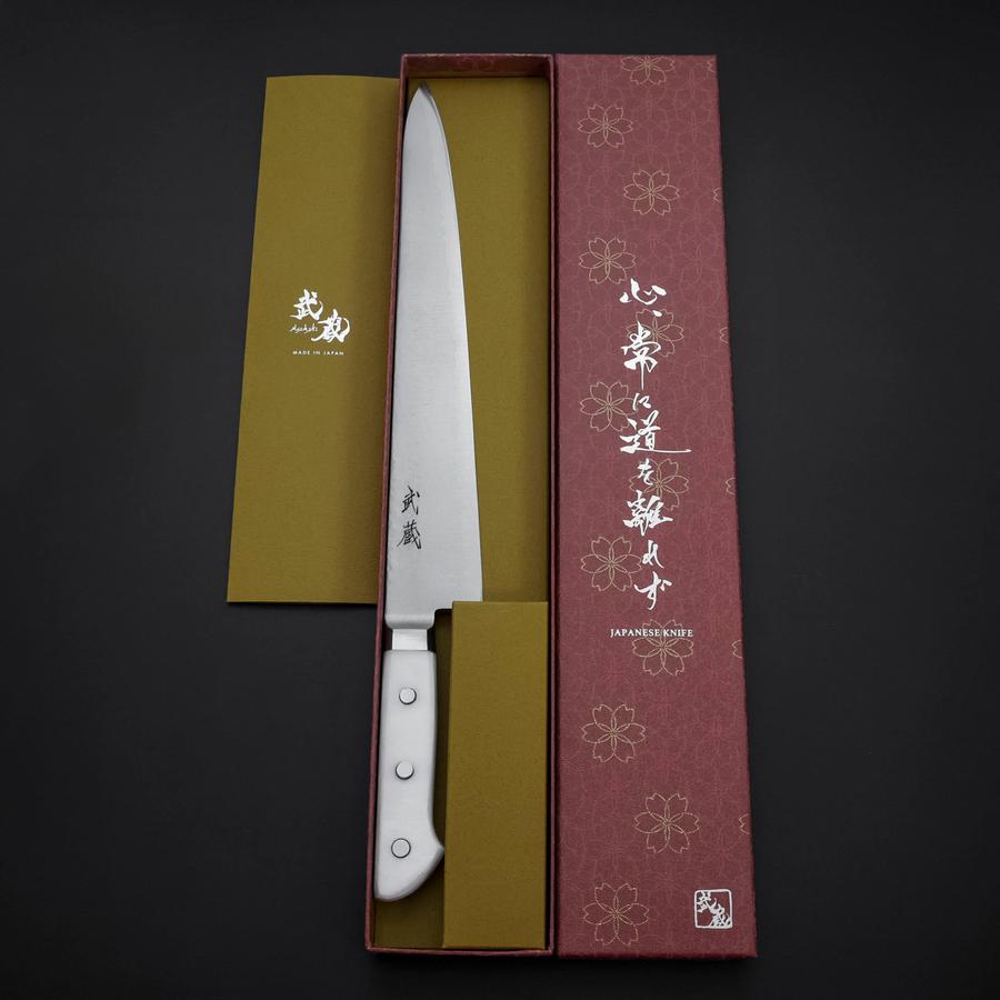 Sujihiki VG-5 Tsuchime Western White Marble Handle 270mm