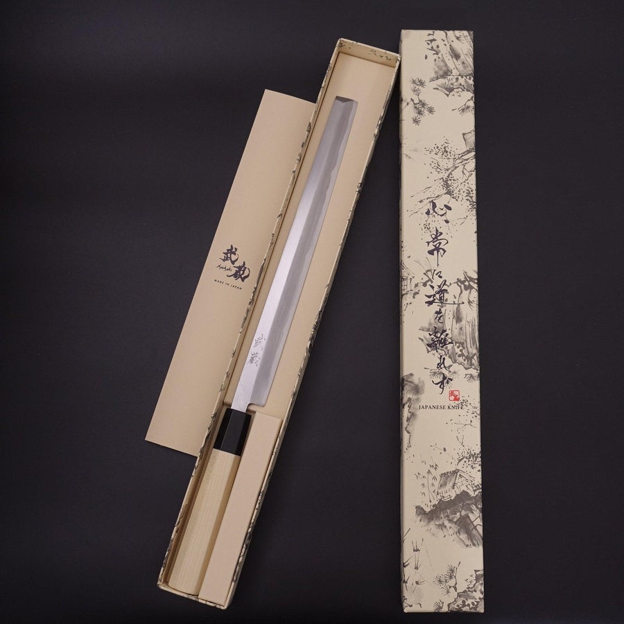 Takohiki Blue Steel #2 Kasumi Buffalo Magnolia Handle 270mm