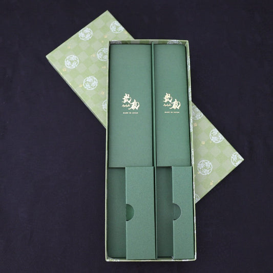 Traditional Green Washi Gift Wrapping Knife Set Box