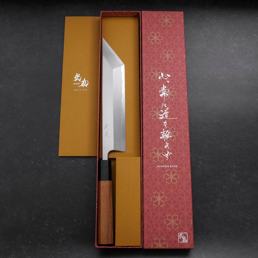 Unagisaki (Edo) White Steel #2 Hon-Kasumi Buffalo Teak Handle 210mm