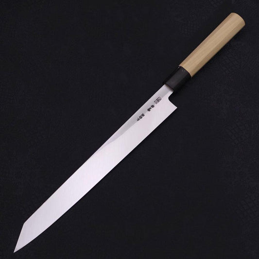 Yanagi Kiritsuke Blue Steel #2 Kasumi Magnolia Buffalo Handle 270mm