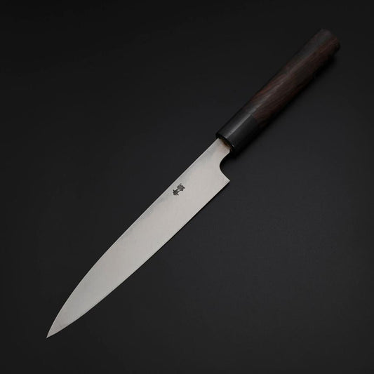 Yanagiba Blue Steel #2 Damascus Shitan Handle 180mm