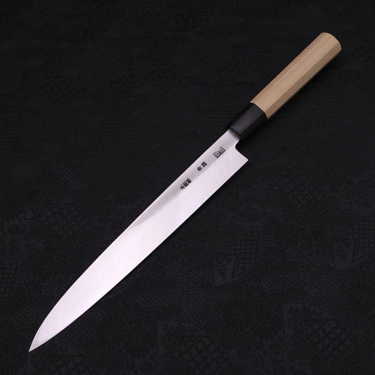 Yanagiba Blue Steel #2 Kasumi Buffalo Handle 240mm
