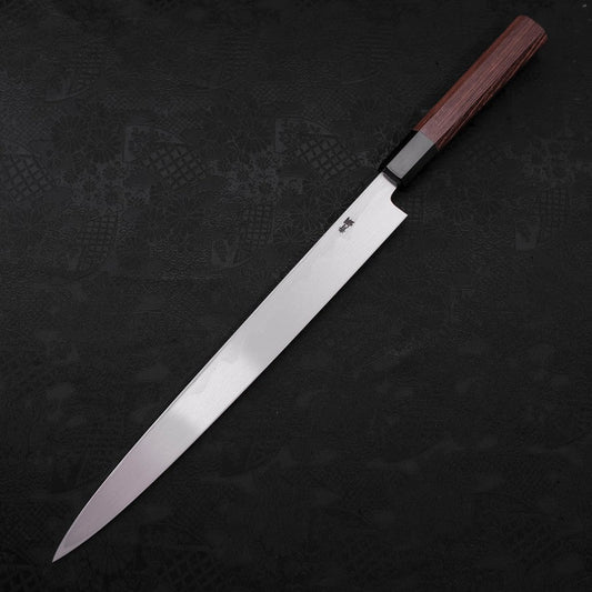 Yanagiba Blue Steel #2 Kasumi Buffalo Wenge Handle 300mm