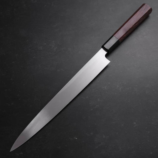 Yanagiba Blue Steel #2 Kurouchi Buffalo Wenge Handle 270mm