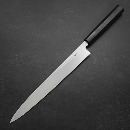 Yanagiba Blue Steel #2 Suminagashi Buffalo Ebony Handle 270mm
