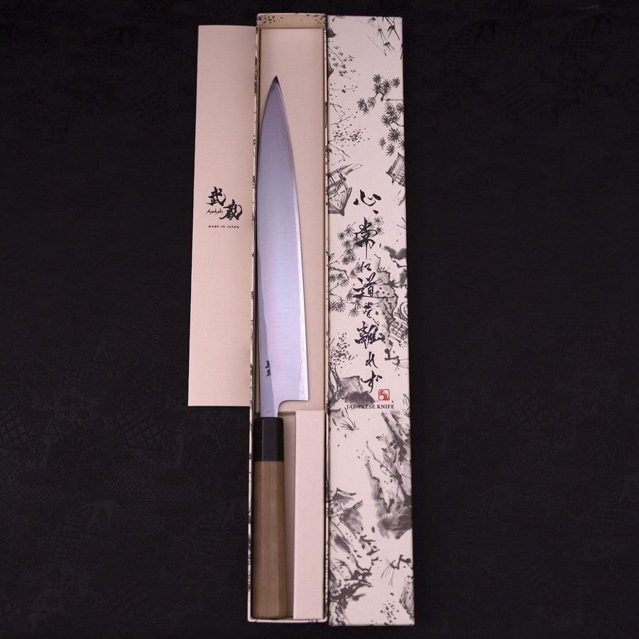 Yanagiba Left Hand White Steel #1 Buffalo Magnolia Handle 270mm