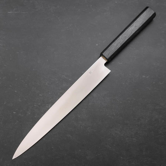 Yanagiba Silver Steel #3 Kasumi Dark Blue Urushi Handle 240mm