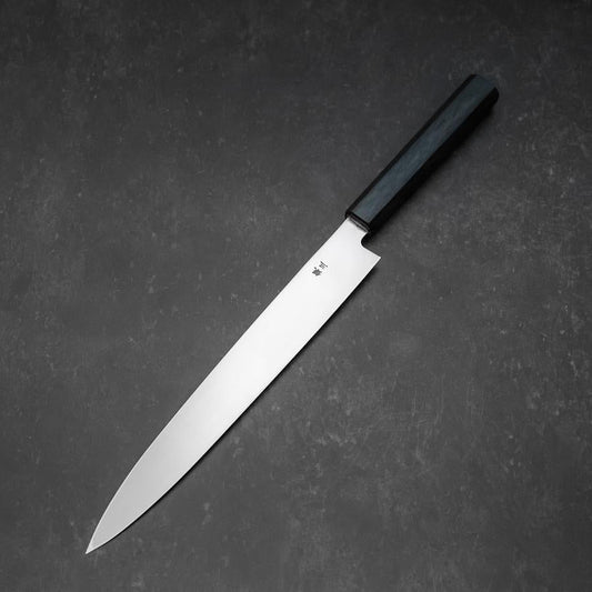 Yanagiba Silver Steel #3 Kasumi Dark Blue Urushi Handle 260mm