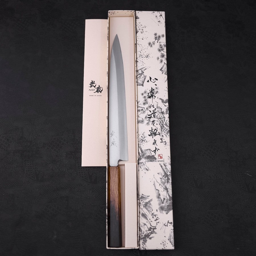 Yanagiba Silver Steel #3 Kasumi Yaki Urushi Handle 260mm