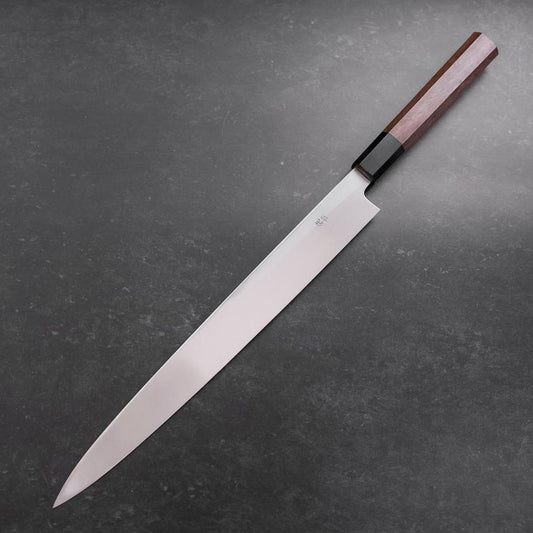Yanagiba White Steel #1 Mirror Buffalo Walnut Handle 300mm