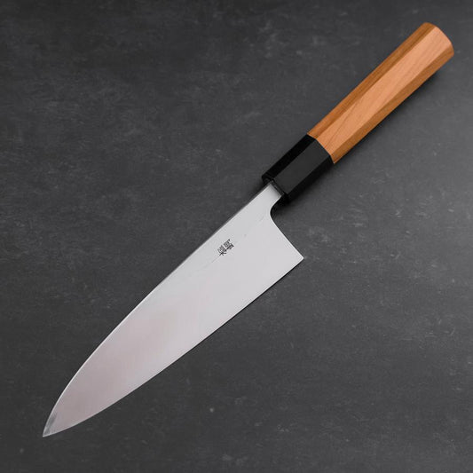 Aideba Blue Steel #1 Hon-Kasumi Buffalo Teak Handle 165mm