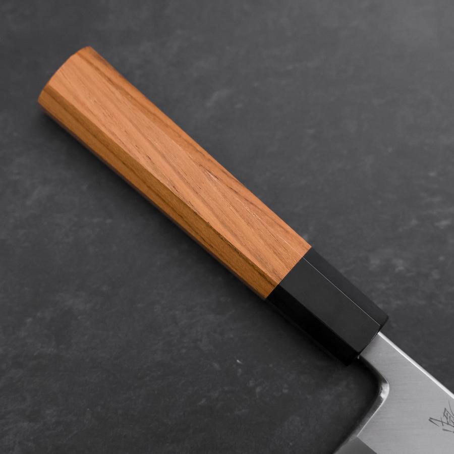 Aideba Blue Steel #1 Hon-Kasumi Buffalo Teak Handle 165mm