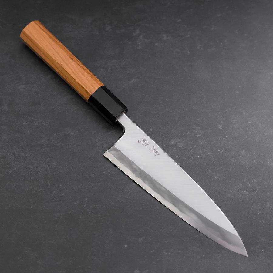 Aideba Blue Steel #1 Hon-Kasumi Buffalo Teak Handle 165mm