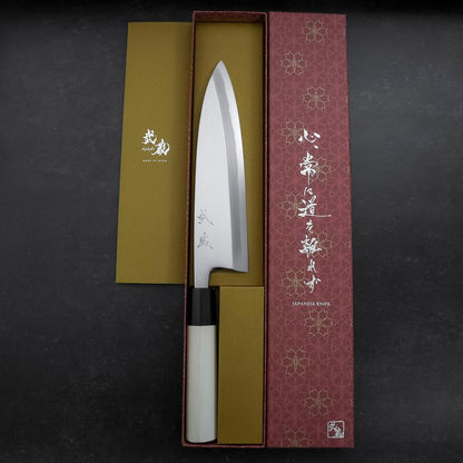 Aideba White Steel #2 Kasumi Buffalo Magnolia Handle 210mm