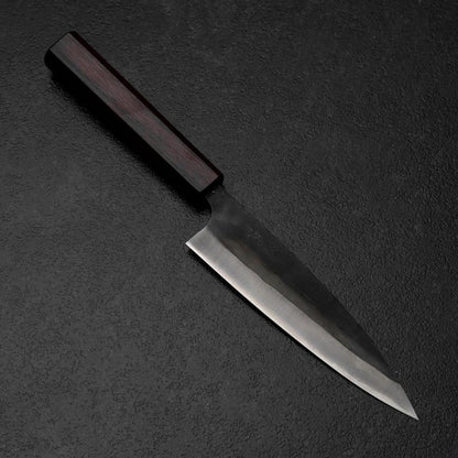Ajikiri Blue Steel #1 Kurouchi Purple Urushi Handle 145mm (5.7”)-[Musashi]-[Japanese-Kitchen-Knives]