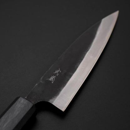 Ajikiri Blue Steel #2 Kurouchi Dark Blue Urushi Handle 145mm