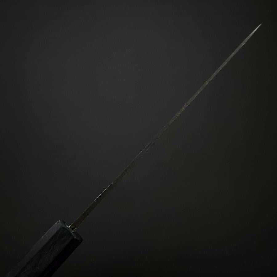 Ajikiri Blue Steel #2 Kurouchi Dark Blue Urushi Handle 145mm