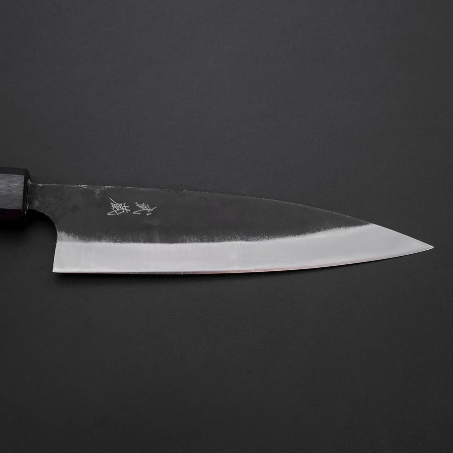 Ajikiri Blue Steel #2 Kurouchi Dark Blue Urushi Handle 145mm