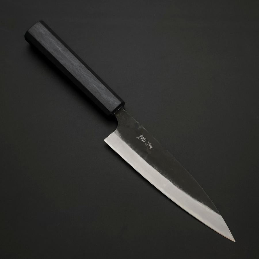 Ajikiri Blue Steel #2 Kurouchi Dark Blue Urushi Handle 145mm