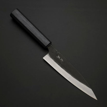Ajikiri Blue Steel #2 Kurouchi Dark Blue Urushi Handle 145mm