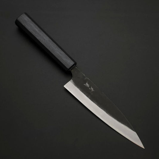 Ajikiri Blue Steel #2 Kurouchi Dark Blue Urushi Handle 145mm