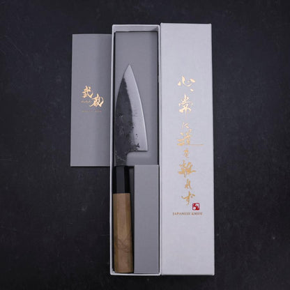 Ajikiri White Steel #2 Kurouchi Buffalo Magnolia Handle 105mm
