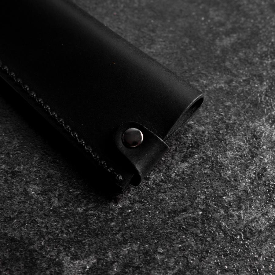 Black Leather Sheath for Sujihiki Knife 210~270mm (10.6”)-[Musashi]-[Japanese-Kitchen-Knives]