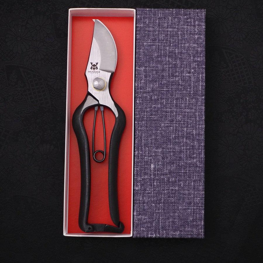 Black Musashi Pruning Shears / Garden Scissors B Type Forged Handmade 200mm