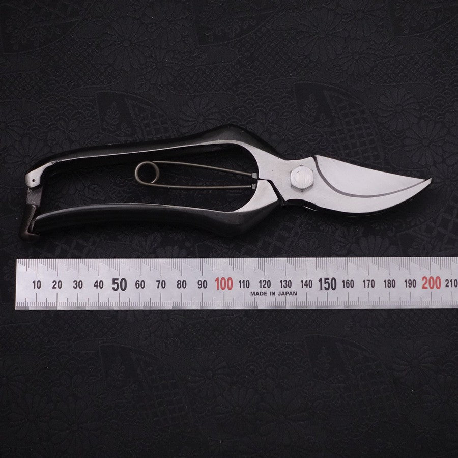 Black Musashi Pruning Shears / Garden Scissors Left-hand Forged Handmade 200mm