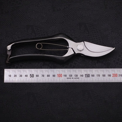 Black Musashi Pruning Shears / Garden Scissors Left-hand Forged Handmade 200mm