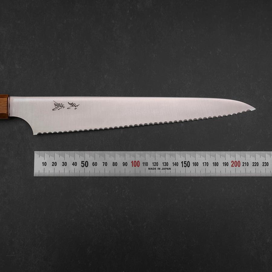 Bread knife Molybdenum Polished Yaki Urushi Handle 230mm