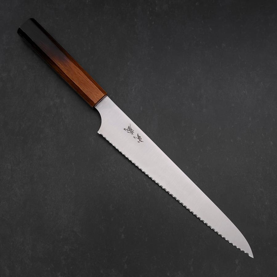 Bread knife Molybdenum Polished Yaki Urushi Handle 230mm