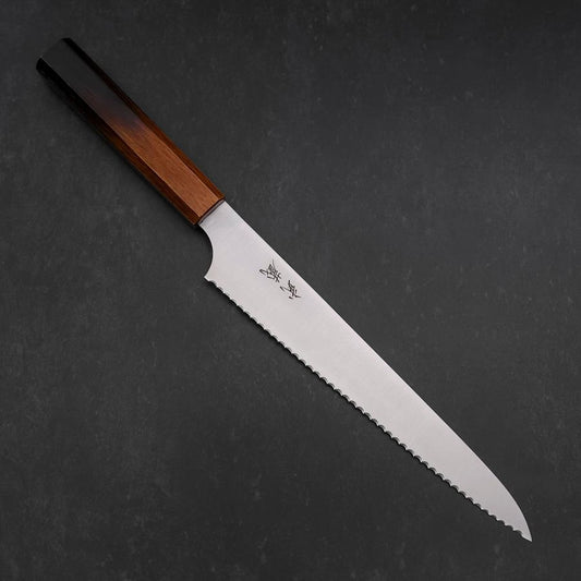 Bread knife Molybdenum Polished Yaki Urushi Handle 230mm