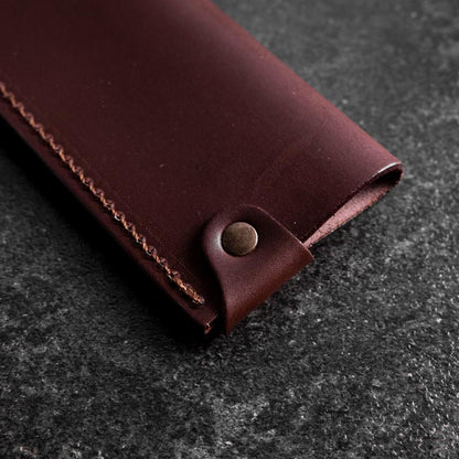 Brown Leather Sheath for Nakiri Knife 180mm (7”)-[Musashi]-[Japanese-Kitchen-Knives]