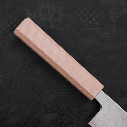 Bunka AUS-10 Nashiji Damascus Mirror White Urushi Handle 170mm