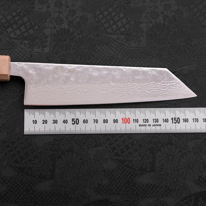 Bunka AUS-10 Nashiji Damascus Mirror White Urushi Handle 170mm