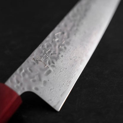Bunka AUS-10 Tsuchime Damascus Shitan Handle 170mm