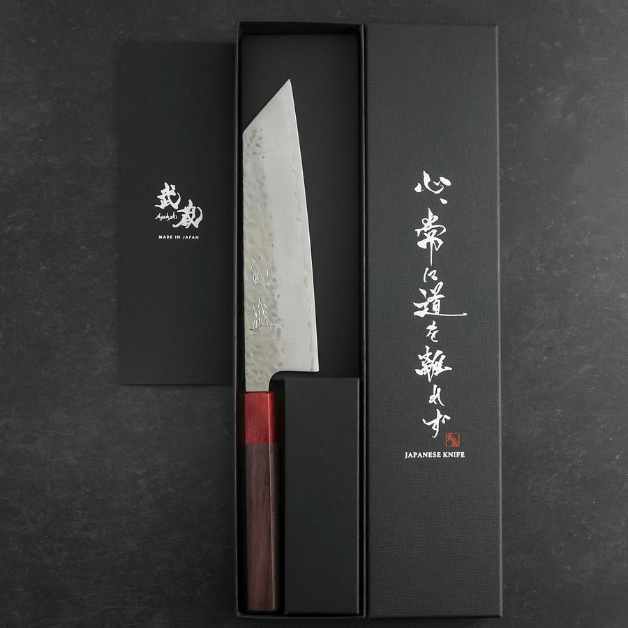 Bunka AUS-10 Tsuchime Damascus Shitan Handle 170mm