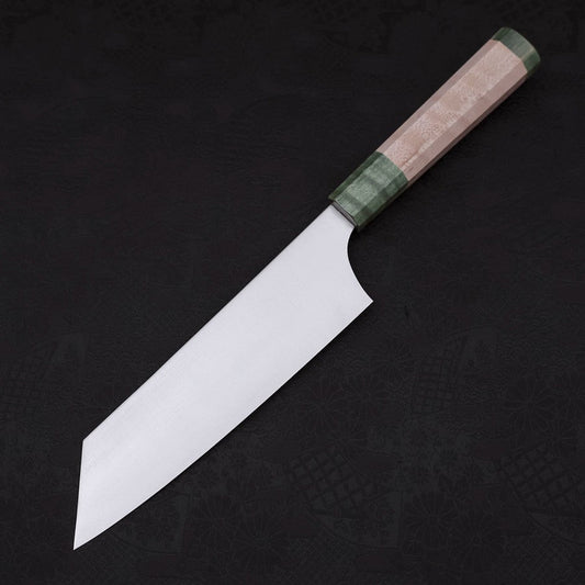 Bunka Blue Super Polished Maple Green Handle 180mm