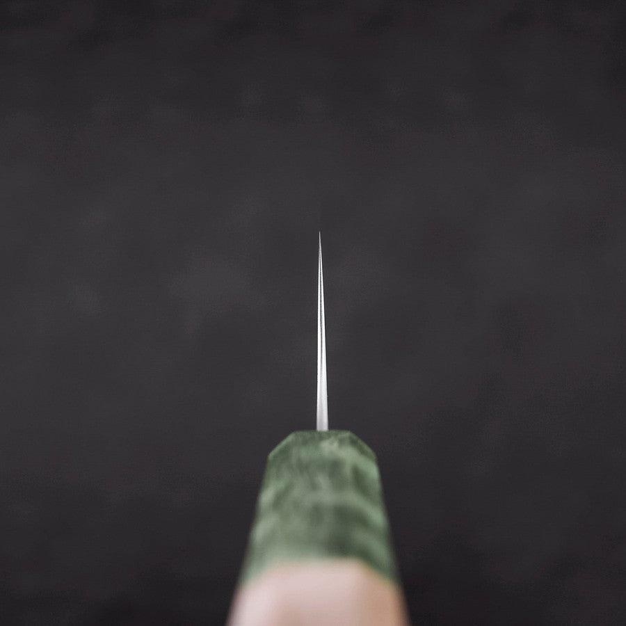 Bunka Blue Super Polished Maple Green Handle 180mm