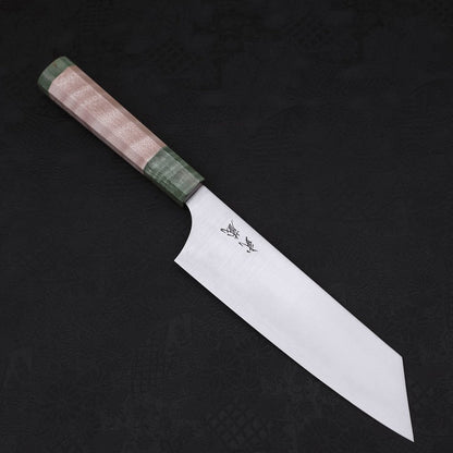 Bunka Blue Super Polished Maple Green Handle 180mm