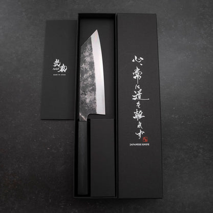 Bunka Blue Steel #1 Kurouchi Dark Blue Urushi Handle 170mm
