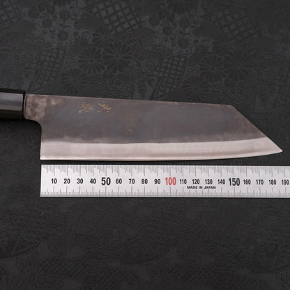 Bunka Blue Steel #1 Kurouchi Stainless Clad Buffalo Magnolia Handle 190mm