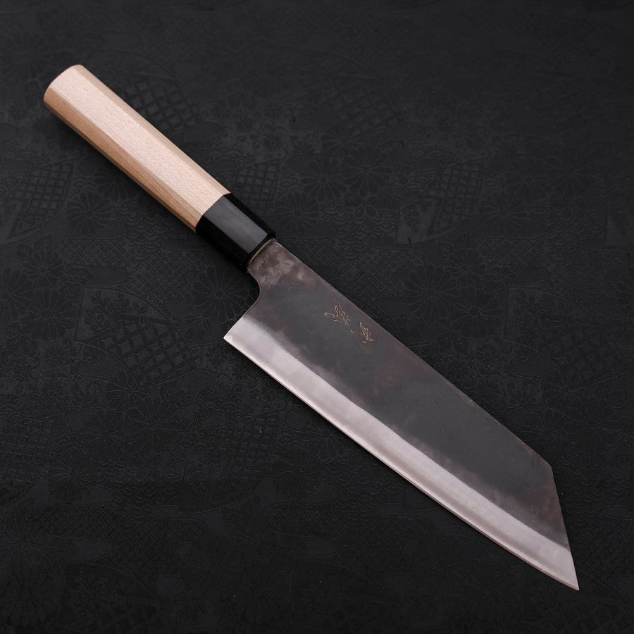 Bunka Blue Steel #1 Kurouchi Stainless Clad Buffalo Magnolia Handle 190mm