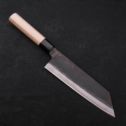 Bunka Blue Steel #1 Kurouchi Stainless Clad Buffalo Magnolia Handle 190mm