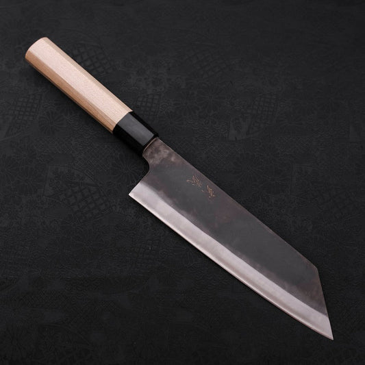 Bunka Blue Steel #1 Kurouchi Stainless Clad Buffalo Magnolia Handle 190mm