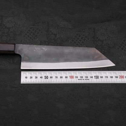 Bunka Blue Steel #1 Kurouchi Stainless Clad Ebony Handle 190mm