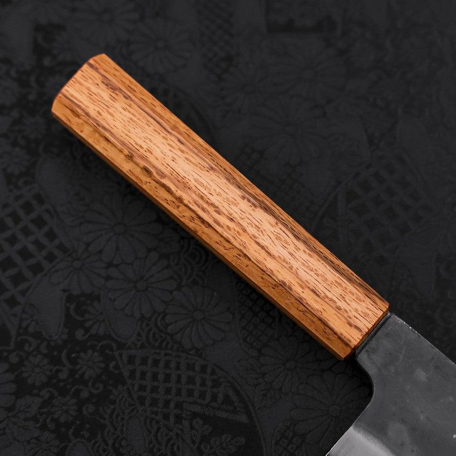 Bunka Blue Steel #1 Kurouchi Stainless Clad Oak Handle 190mm